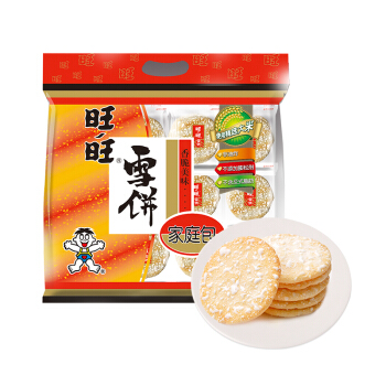 旺旺 雪饼 零食 膨化食品 饼干糕点 家庭装 400g